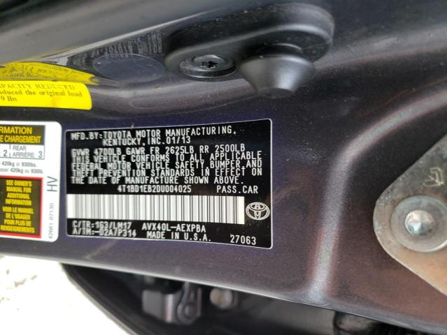 Photo 10 from auction – 2013 TOYOTA AVALON HYB with VIN 4T1BD1EB2DU004025