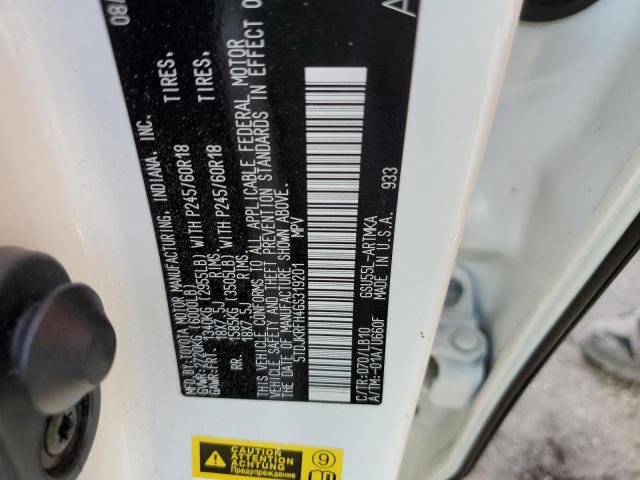 Photo 10 from auction – 2016 TOYOTA HIGHLANDER with VIN 5TDJKRFH4GS319201