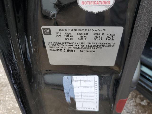 Photo 10 from auction – 2012 CHEVROLET IMPALA LT with VIN 2G1WG5E31C1235658