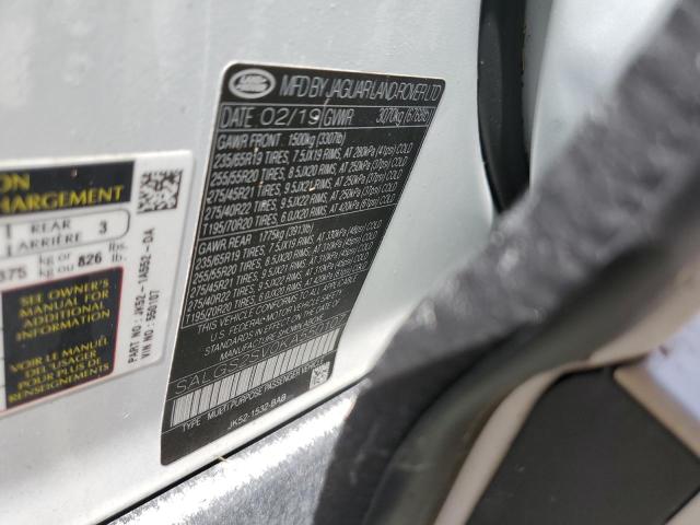 Photo 10 from auction – 2019 LAND ROVER RANGE ROVE with VIN SALGS2SV0KA550107