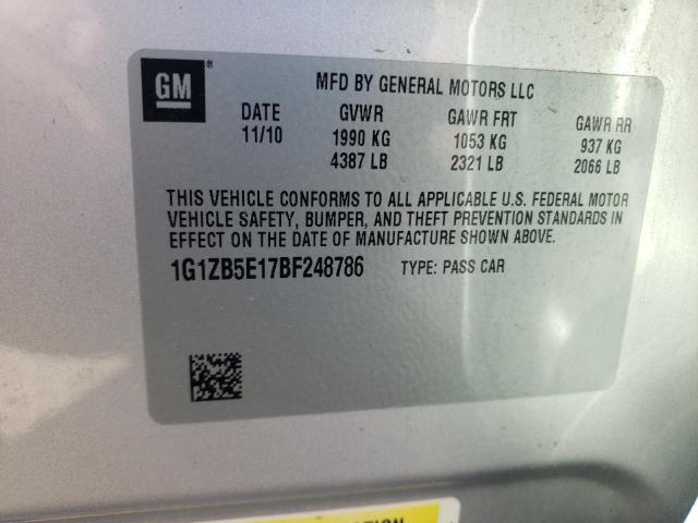 Photo 10 from auction – 2011 CHEVROLET MALIBU LS with VIN 1G1ZB5E17BF248786