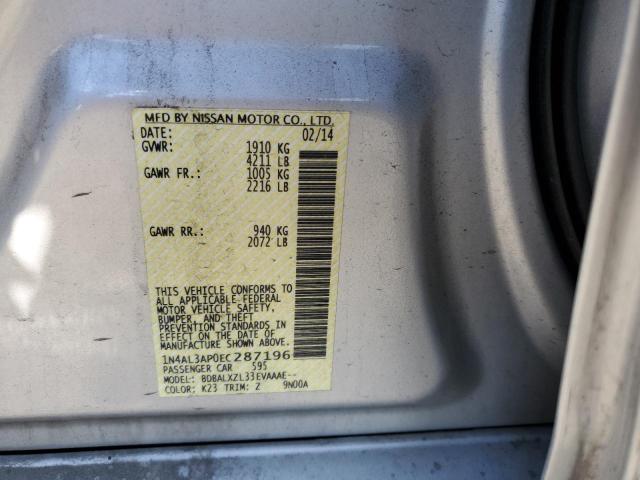 Photo 10 from auction – 2014 NISSAN ALTIMA 2.5 with VIN 1N4AL3AP0EC287196