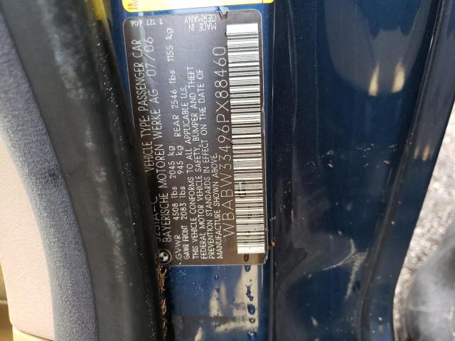 Photo 10 from auction – 2006 BMW 325 CI with VIN WBABW33496PX88460
