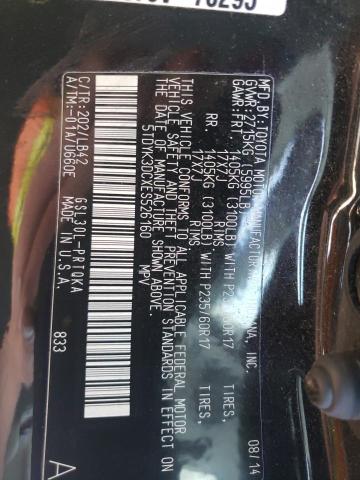 Photo 10 from auction – 2014 TOYOTA SIENNA XLE with VIN 5TDYK3DCXES526160