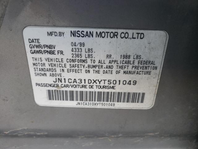 Photo 10 from auction – 2000 NISSAN MAXIMA GLE with VIN JN1CA31DXYT501049