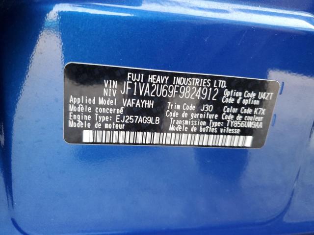 Photo 10 from auction – 2015 SUBARU WRX STI LI with VIN JF1VA2U69F9824912