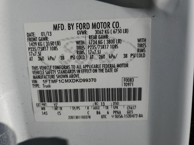 Photo 10 from auction – 2013 FORD F150 with VIN 1FTMF1CMXDKD99370