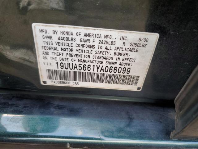 Photo 10 from auction – 2000 ACURA 3.2TL with VIN 19UUA5661YA066099