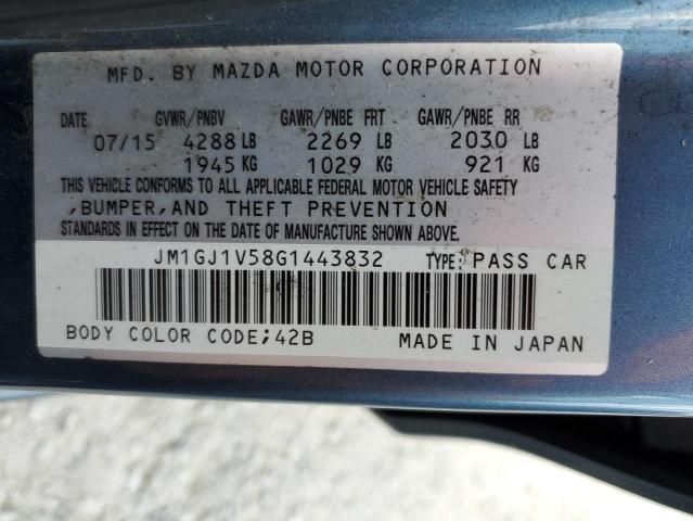 Photo 10 from auction – 2016 MAZDA 6 TOURING with VIN JM1GJ1V58G1443832