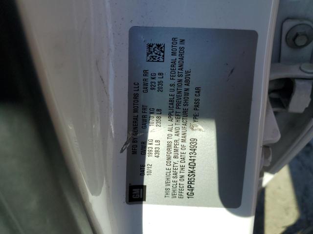 Photo 10 from auction – 2013 BUICK VERANO CON with VIN 1G4PR5SK4D4134939