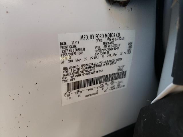 Photo 10 from auction – 2014 FORD EXPLORER X with VIN 1FM5K7D88EGB15657