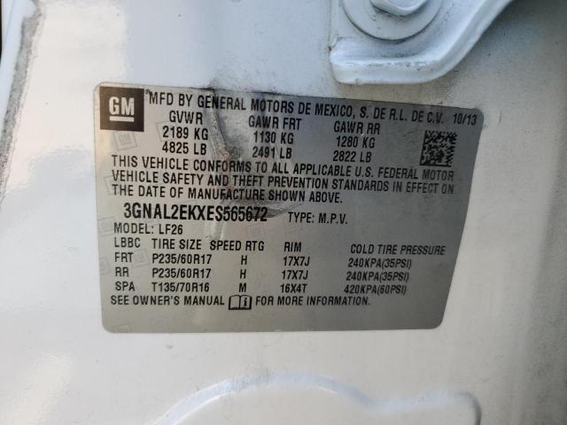 Photo 10 from auction – 2014 CHEVROLET CAPTIVA LS with VIN 3GNAL2EKXES565672