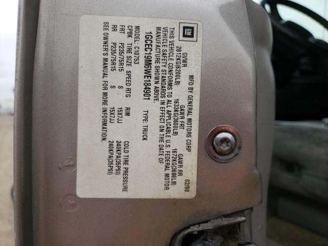 Photo 10 from auction – 1998 CHEVROLET GMT-400 C1 with VIN 1GCEC19M6WE184901