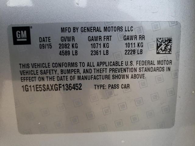Photo 10 from auction – 2016 CHEVROLET MALIBU LIM with VIN 1G11E5SAXGF136452