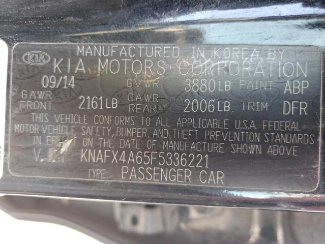Photo 10 from auction – 2015 KIA FORTE LX with VIN KNAFX4A65F5336221