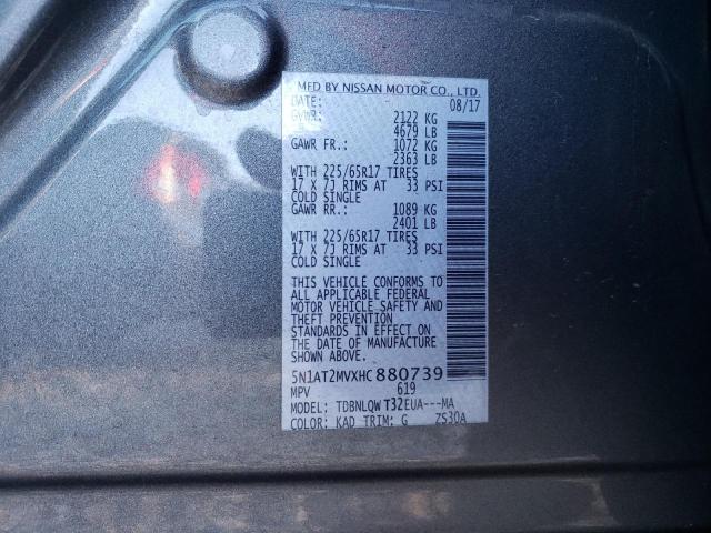 Photo 10 from auction – 2017 NISSAN ROGUE SV with VIN 5N1AT2MVXHC880739