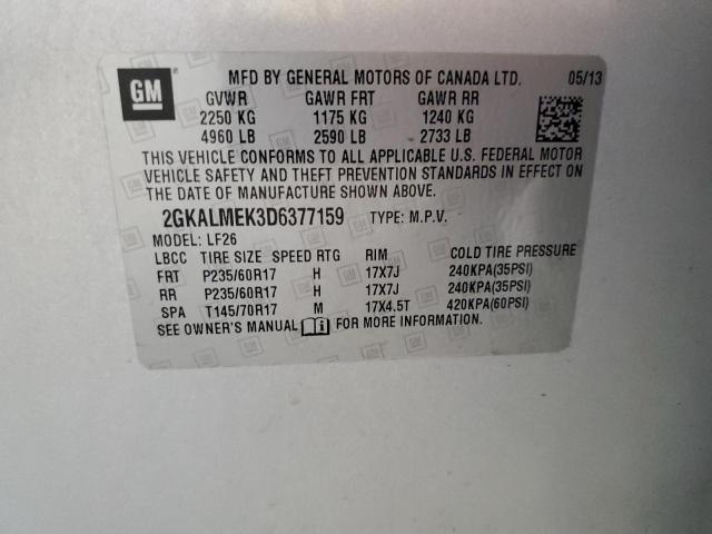 Photo 10 from auction – 2013 GMC TERRAIN SL with VIN 2GKALMEK3D6377159