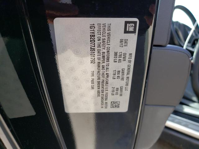 Photo 10 from auction – 2018 CHEVROLET CORVETTE S with VIN 1G1YB2D77J5101792