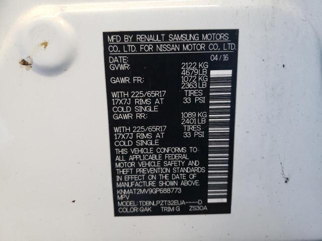 Photo 10 from auction – 2016 NISSAN ROGUE S with VIN KNMAT2MV9GP688773