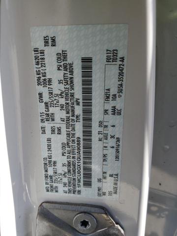 Photo 10 from auction – 2016 FORD ESCAPE SE with VIN 1FMCU0GX1GUA90889