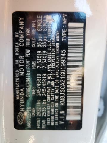 Photo 10 from auction – 2016 HYUNDAI TUCSON LIM with VIN KM8J3CA21GU199345