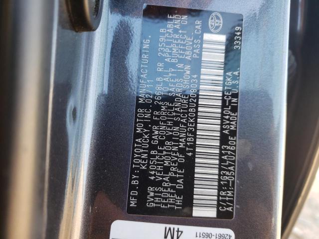 Foto 10 de la subasta – 2011 TOYOTA CAMRY BASE con VIN 4T1BF3EK0BU208034