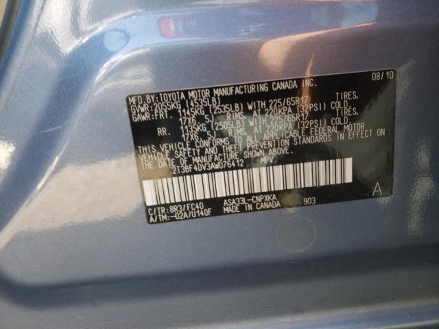 Photo 10 from auction – 2010 TOYOTA RAV4 with VIN 2T3BF4DV3AW076412