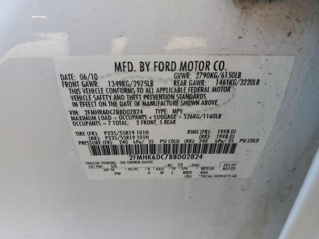 Photo 10 from auction – 2011 FORD FLEX LIMIT with VIN 2FMHK6DC7BBD02824