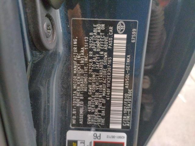 Photo 10 from auction – 2014 TOYOTA CAMRY L with VIN 4T4BF1FK2ER367165