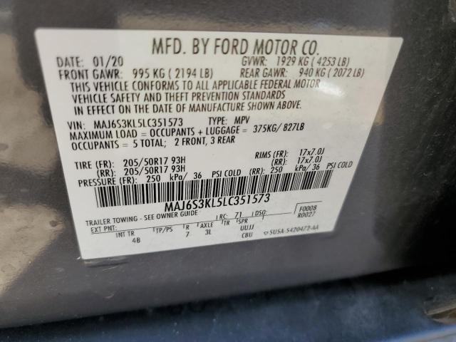 Photo 10 from auction – 2020 FORD ECOSPORT T with VIN MAJ6S3KL5LC351573