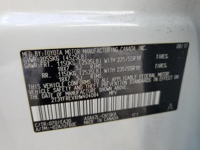 Photo 10 from auction – 2017 TOYOTA RAV4 LIMIT with VIN 2T3YFREVXHW404084