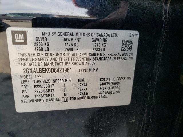 Photo 10 from auction – 2013 CHEVROLET EQUINOX LS with VIN 2GNALBEK9D6421981