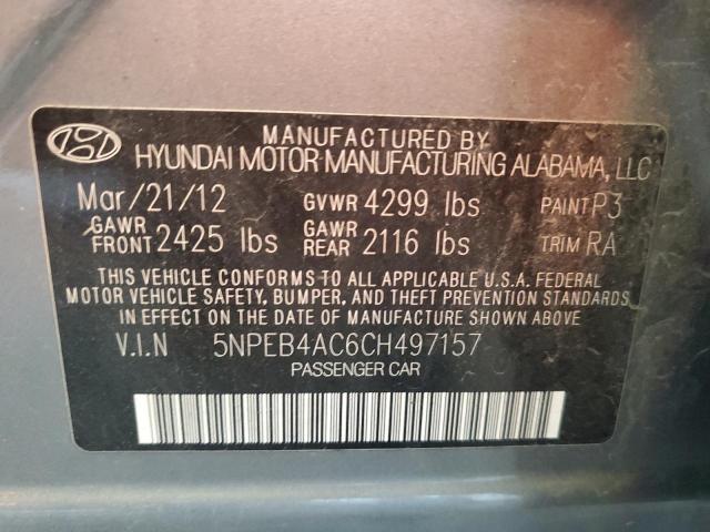 Photo 10 from auction – 2012 HYUNDAI SONATA with VIN 5NPEB4AC6CH497157