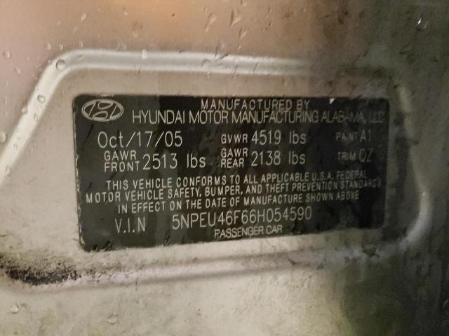 Photo 10 from auction – 2006 HYUNDAI SONATA GLS with VIN 5NPEU46F66H054590
