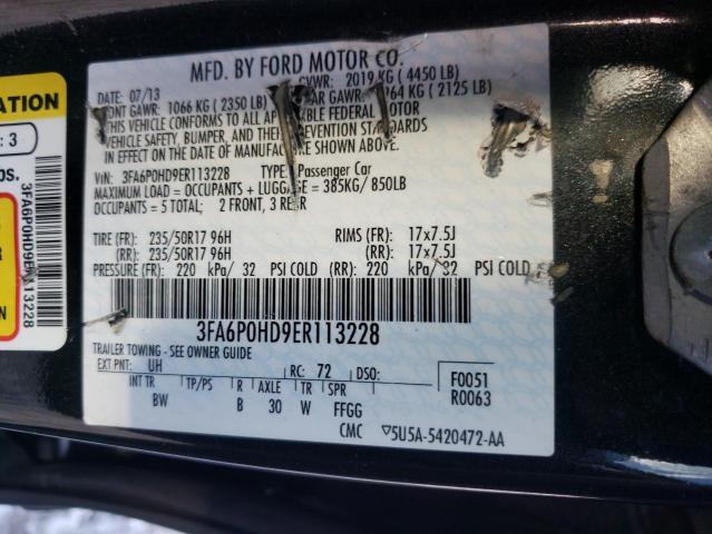 Photo 10 from auction – 2014 FORD FUSION SE with VIN 3FA6P0HD9ER113228
