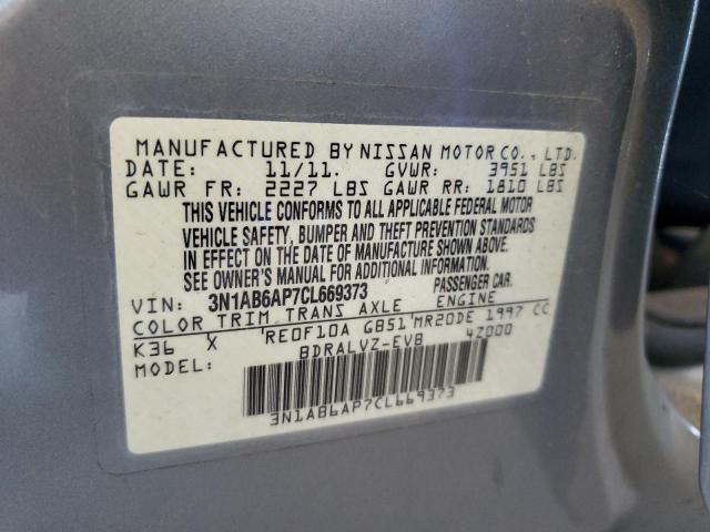 Photo 10 from auction – 2012 NISSAN SENTRA 2.0 with VIN 3N1AB6AP7CL669373