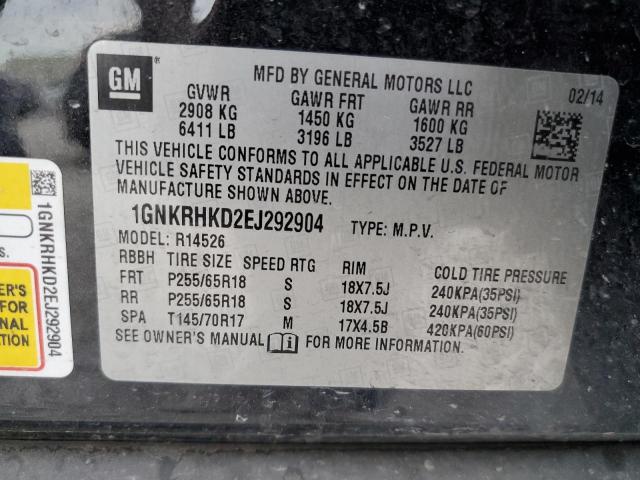 Photo 10 from auction – 2014 CHEVROLET TRAVERSE L with VIN 1GNKRHKD2EJ292904
