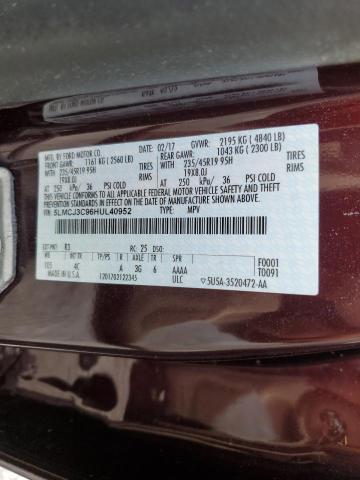 Photo 10 from auction – 2017 LINCOLN MKC RESERV with VIN 5LMCJ3C96HUL40952