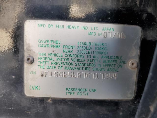 Photo 10 from auction – 2007 SUBARU FORESTER 2 with VIN JF1SG65687G717354