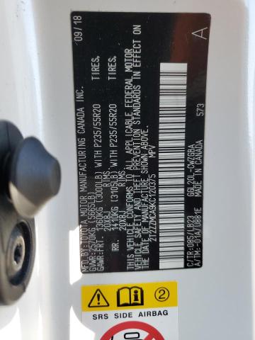 Photo 10 from auction – 2019 LEXUS RX 350 BAS with VIN 2T2ZZMCA9KC120375