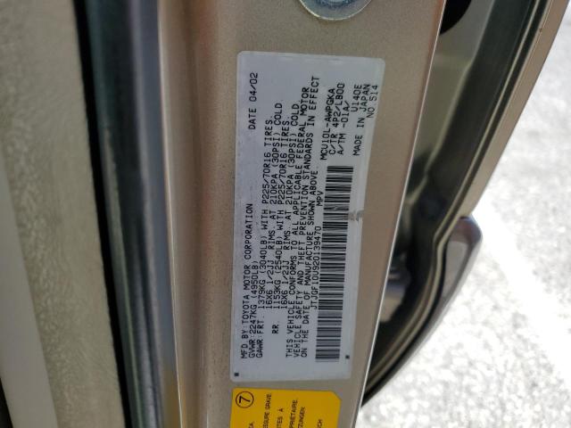 Photo 10 from auction – 2002 LEXUS RX 300 with VIN JTJGF10U920139470