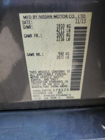 Photo 10 from auction – 2014 NISSAN ALTIMA 2.5 with VIN 1N4AL3AP7EC174121