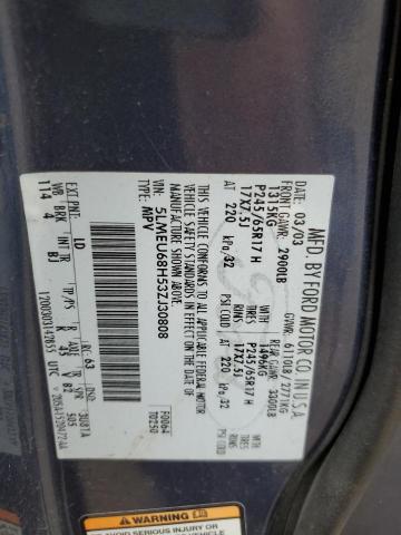 Photo 10 from auction – 2003 LINCOLN AVIATOR with VIN 5LMEU68H53ZJ30808