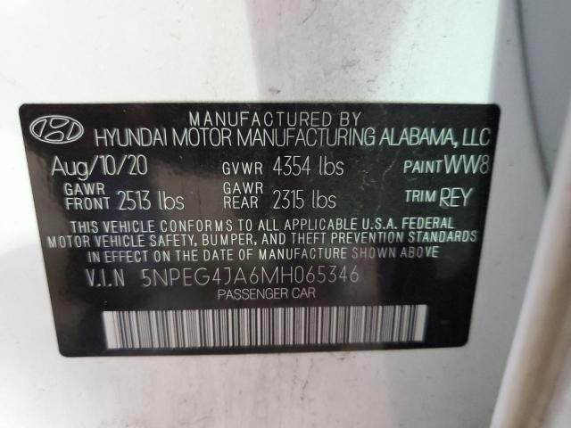 Photo 10 from auction – 2021 HYUNDAI SONATA SE with VIN 5NPEG4JA6MH065346