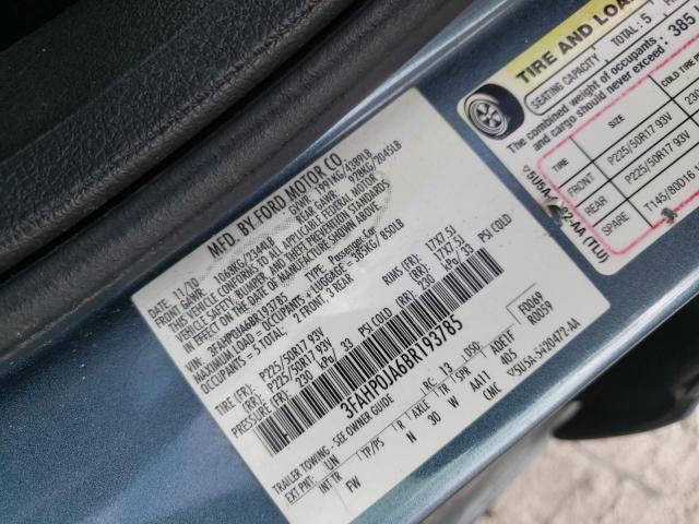 Photo 10 from auction – 2011 FORD FUSION SEL with VIN 3FAHP0JA6BR193785