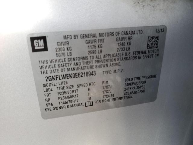 Photo 10 from auction – 2014 GMC TERRAIN SL with VIN 2GKFLWEK0E6218943