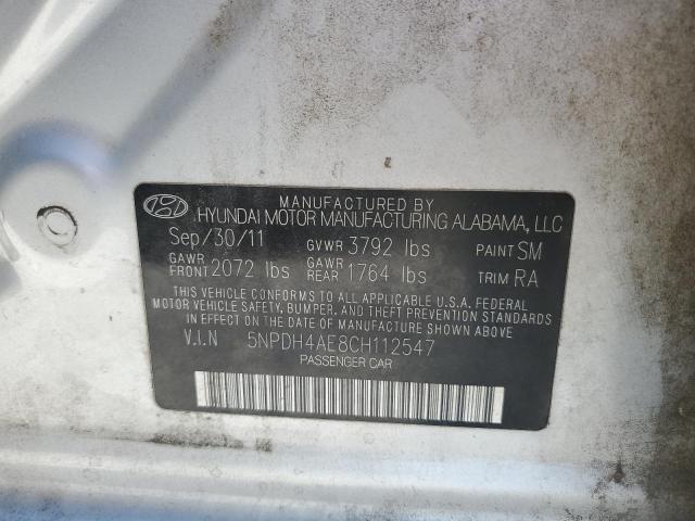 Photo 10 from auction – 2012 HYUNDAI ELANTRA GL with VIN 5NPDH4AE8CH112547
