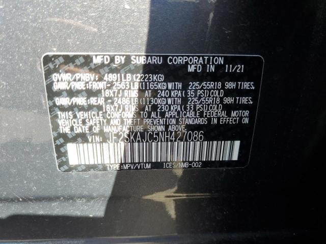 Photo 10 from auction – 2022 SUBARU FORESTER S with VIN JF2SKAJC5NH427086