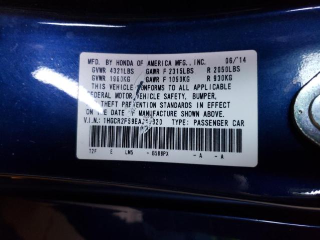 Photo 10 from auction – 2014 HONDA ACCORD SPO with VIN 1HGCR2F59EA245920