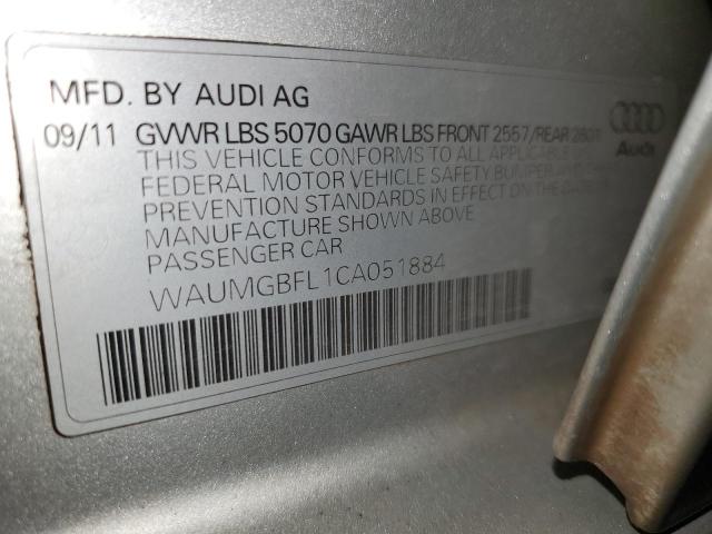 Photo 10 from auction – 2012 AUDI S4 PRESTIG with VIN WAUMGBFL1CA051884